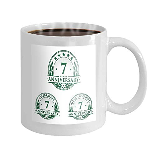 Rael Esthe Plantilla de Taza de café de 11 oz Logo TH Seven Set de celebración Colección de celebración Novedad gráfica Regalos de cerámica Taza de té