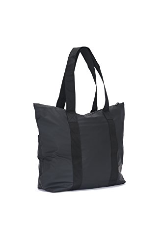 Rains Tote Bag Rush Bolso de Mano, Unisex Adultos, Negro (Black)