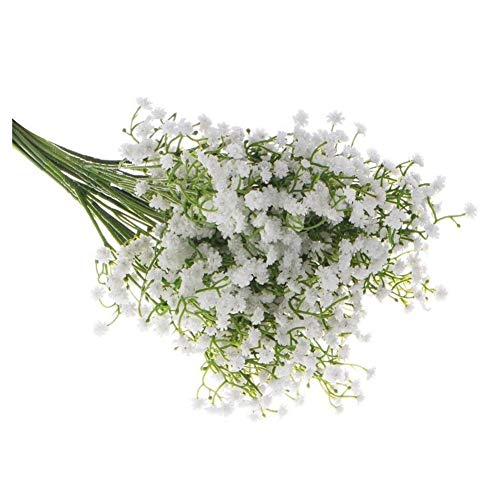 Ramo de flores artificiales, 6 unidades, color blanco, para manualidades, fotografía, decoración del hogar