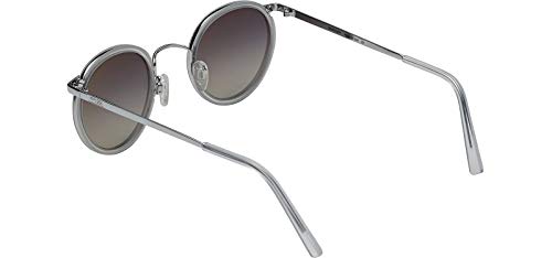 Randolph PI001 - Gafas de sol unisex P3 Fusion con montura plateada y lente gris redonda