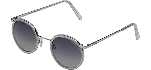 Randolph PI001 - Gafas de sol unisex P3 Fusion con montura plateada y lente gris redonda