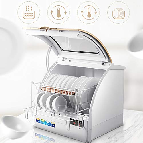 RAPLANC Lavavajillas doméstico automático de Escritorio pequeños Mini-Libre de Secado máquina lavavajillas sin instalación Independiente