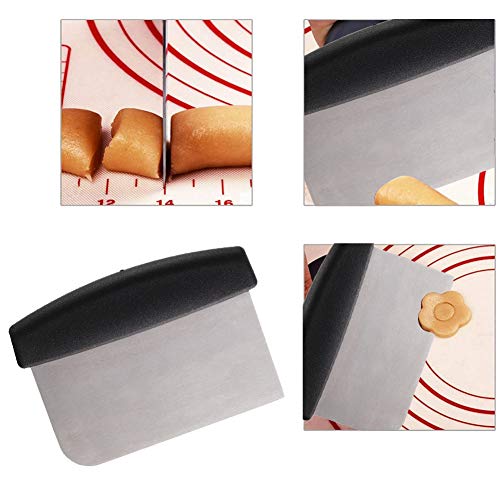 Raspador de plancha de acero inoxidable para el hogar Cortador de plancha de corte para pan Pizza Masa Utensilio de cocina multiusos