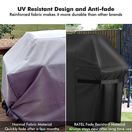 RATEL Funda para Barbacoa, Impermeable Cubierta de Barbacoa Protector Oxford Resistente al Desgarro para Barbacoa Anti-Viento/UV/Impermeabilidad con Correas y Bolsa Item Name (aka Title)