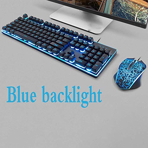 Ratón inalámbrico y combo de teclado de la computadora teclado ratón inalámbrico, teclado y ratón, Incluye Juego de teclado E-Sports periféricos USB Interfaz de teclado / Enfriar Efecto de luz, baterí