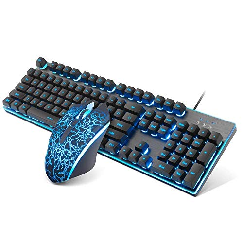 Ratón inalámbrico y combo de teclado de la computadora teclado ratón inalámbrico, teclado y ratón, Incluye Juego de teclado E-Sports periféricos USB Interfaz de teclado / Enfriar Efecto de luz, baterí