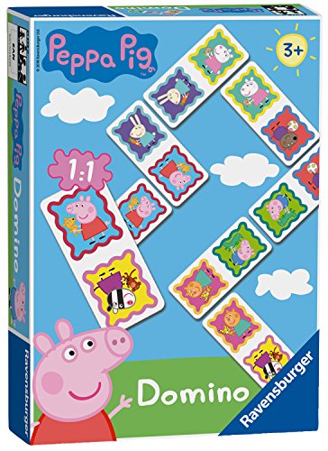 Ravensburger 21374 Peppa Pig-Dominoes Niños Edad 3 Años y Up-A Clásico Juego y Favorito de la Familia