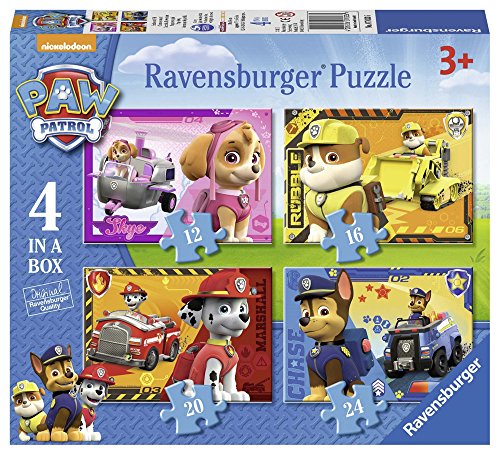 Ravensburger Paw Patrol - 4 puzzle en una caja, 12-16-20-24 piezas, para niños 3+ años (7033)