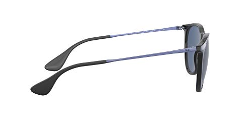 Ray-Ban Erika Gafas, Parte Superior de Color Violeta Met lico En Negeo/Azul Oscuro, 54 Unisex adulto