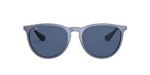 Ray-Ban Erika Gafas, Parte Superior de Color Violeta Met lico En Negeo/Azul Oscuro, 54 Unisex adulto