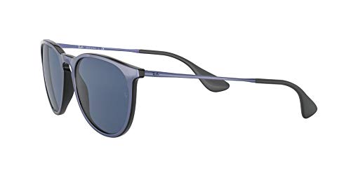 Ray-Ban Erika Gafas, Parte Superior de Color Violeta Met lico En Negeo/Azul Oscuro, 54 Unisex adulto