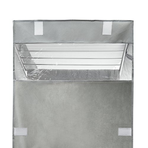 Rayen 6175 Cubre tendedero con Calefactor, Tejido Non Woven, Gris, 105-180x56x106 cm