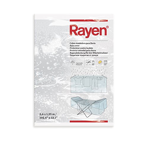 Rayen Lluvia Cubre-tendedero Impermeable | Funda Antipolvo con Aroma a limón | 260 x 135 cm, Polietileno, 2.6x2x1.35 cm