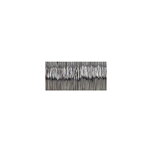 Rayher 2405522 Alambre para bisutería y Manualidades, Grosor 0,3 mm, Plateado, Longitud 50 m