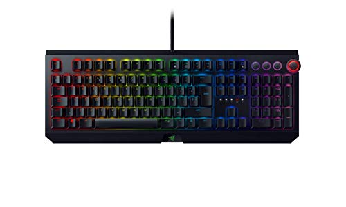 Razer Blackwidow Elite - Teclado Gaming,Teclado Mecánico Para Juegos Completo, Dial Digital Multifunción, Reposamuñecas Ergonómico, Teclas Controlables, Memoria Híbrida Integrada, ES Layout, Negro