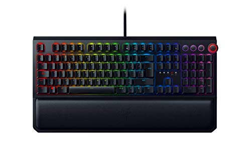 Razer Blackwidow Elite - Teclado Gaming,Teclado Mecánico Para Juegos Completo, Dial Digital Multifunción, Reposamuñecas Ergonómico, Teclas Controlables, Memoria Híbrida Integrada, ES Layout, Negro