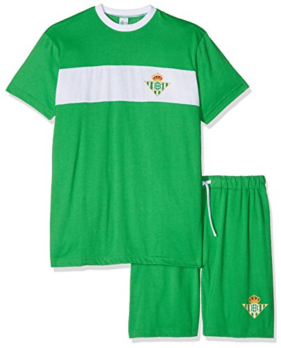 Real Betis Balompié Pijbet Pijama Corta, Infantil, Multicolor (Verde/Blanco), M