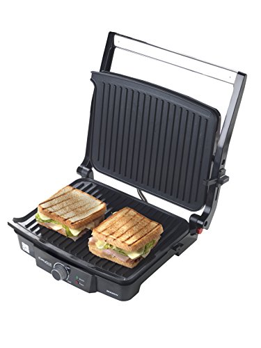 Rebajas !! PANINI Grill Parrilla ELÉCTRICA, Plancha Y SANWICHERA. PLANCHAS Anti ADHEDERNTES DE TAMAÑO 29,7 x 23,5 cm. Apertura 180º. Easy Grill Quattro DE XSQUO USFUL Tech 180º.