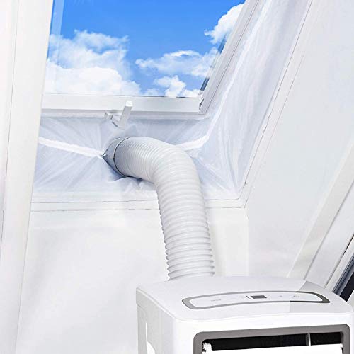 REDTRON 400CM Aislamiento de Ventanas para Aire Acondicionado Móvil, AirLock para Unidad de Aire Acondicionado Portátil,Parada de Aire Caliente,Fácil Instalación Evita La Entrada de Mosquitos