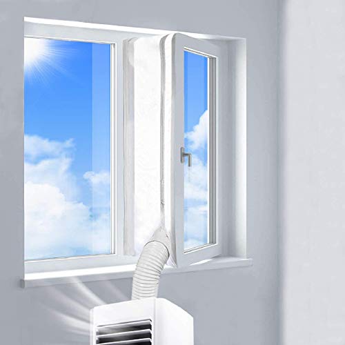 REDTRON 400CM Aislamiento de Ventanas para Aire Acondicionado Móvil, AirLock para Unidad de Aire Acondicionado Portátil,Parada de Aire Caliente,Fácil Instalación Evita La Entrada de Mosquitos