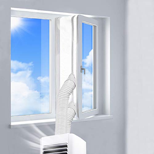 REDTRON 400CM Aislamiento de Ventanas para Aire Acondicionado Móvil, AirLock para Unidad de Aire Acondicionado Portátil,Parada de Aire Caliente,Fácil Instalación Evita La Entrada de Mosquitos