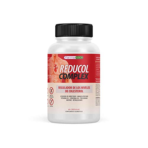 Reductor del Colesterol | Reduce y Mantiene en niveles sanos tu Colesterol | Levadura de Arroz rojo + Coenzima Q10 + Resveratrol + Mango Africano + Vitamina D | Fórmula Natural 100% eficaz | 60 Caps.