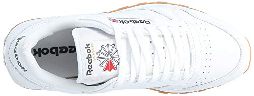 Reebok Classic Leather Zapatillas de cuero para hombre, Color Blanco, Talla 43