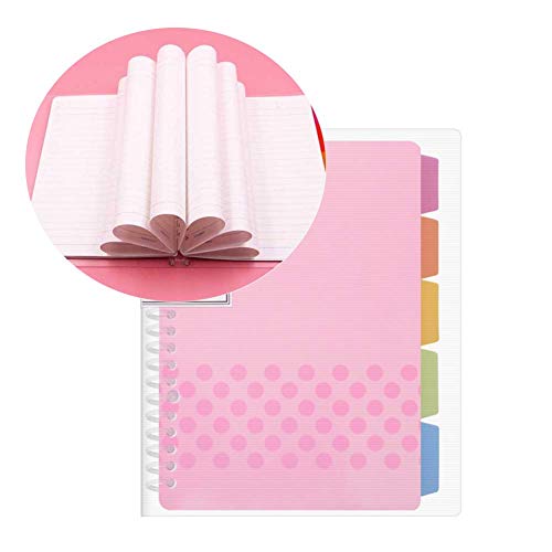 Reeseiy Creativo-Cuaderno Clásico Descartó Carpeta De Chic Hojas Sueltas Tipo Cuaderno del Diario De Chico Y Chica Rucp11Y B5 Rosa 1Pc Venta Equipos De Oficina Productos De Uso Diario