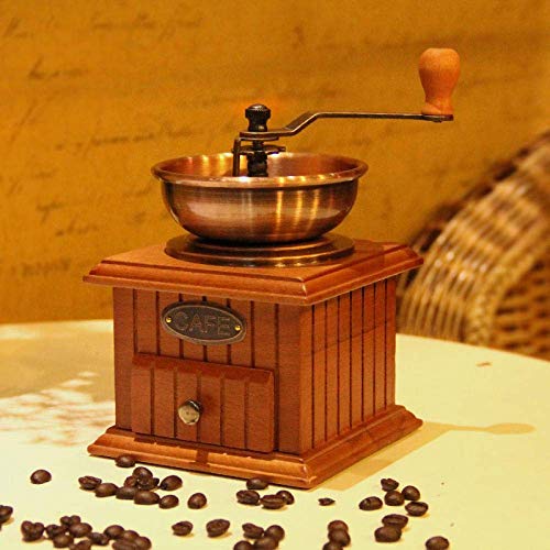 Reeseiy Molinillo De Mano Portátil Molinillo De Café De Madera Estilo Vintage Molienda Diseño De Rueda De La Fortuna Máquina De Cafetera Manual Venta Inicio Producto De Uso Diario