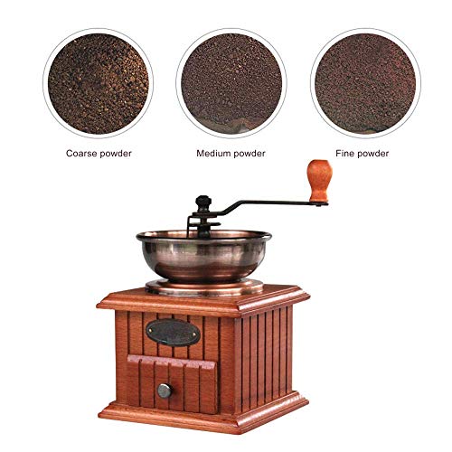 Reeseiy Molinillo De Mano Portátil Molinillo De Café De Madera Estilo Vintage Molienda Diseño De Rueda De La Fortuna Máquina De Cafetera Manual Venta Inicio Producto De Uso Diario