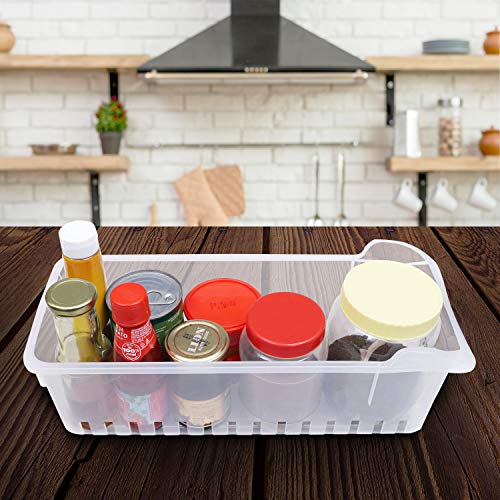 Refrigerador Cajón Organizador (2Pack) - Refrigerator Almacenamiento (40cmx12cmx12cm) - Heladera Organizadora para Guardar Vegetales Frutas, Transparente