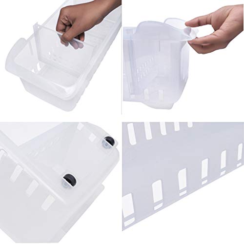 Refrigerador Cajón Organizador (2Pack) - Refrigerator Almacenamiento (40cmx12cmx12cm) - Heladera Organizadora para Guardar Vegetales Frutas, Transparente