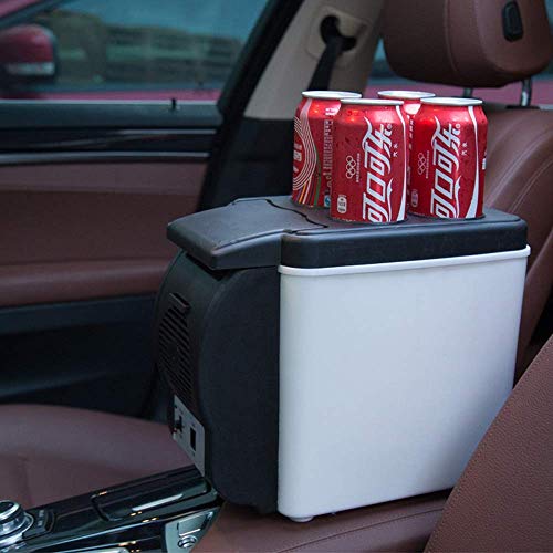 Refrigerador portátil 6 litros, enfriador y calentador con capacidad para 6 latas, vehículo, automóvil, camión, vehículo recreativo, barco, mini congelador para conducir, viajar, pescar, al aire libr