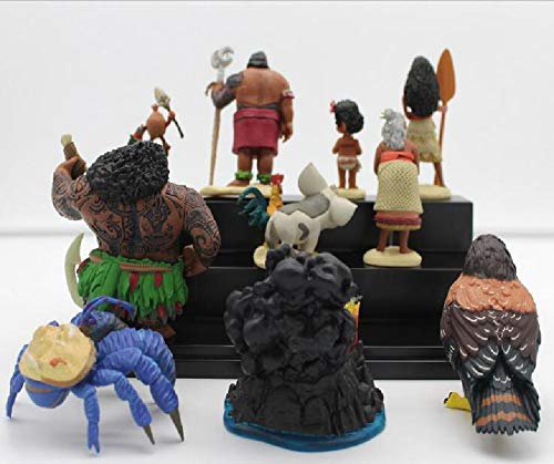 Regalos de Cumpleaños 10pcs/ Set Dibujos Animados Moana Princesa Leyenda Vaiana Maui Jefe Tui Tala Heihei Pua Figura De Acción Decoración Juguetes Para Niños Regalo De Cumpleaños