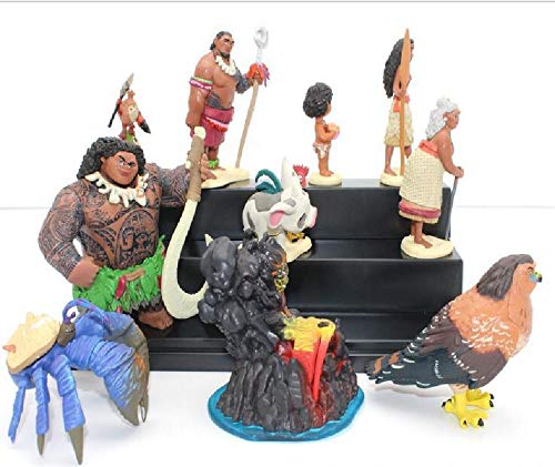 Regalos de Cumpleaños 10pcs/ Set Dibujos Animados Moana Princesa Leyenda Vaiana Maui Jefe Tui Tala Heihei Pua Figura De Acción Decoración Juguetes Para Niños Regalo De Cumpleaños