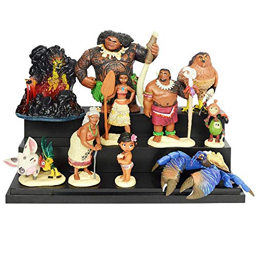 Regalos de Cumpleaños 10pcs/ Set Dibujos Animados Moana Princesa Leyenda Vaiana Maui Jefe Tui Tala Heihei Pua Figura De Acción Decoración Juguetes Para Niños Regalo De Cumpleaños