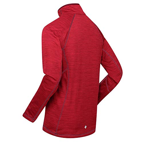 Regatta Yonder - Forro Polar con Cuello Protector, Apertura 1/2 Cremallera y Propiedad de Secado rápido, Camisetas Polos/Chaquetas para Hombre, True Red, FR: 3XL (Talla Fabricante: XXXL)