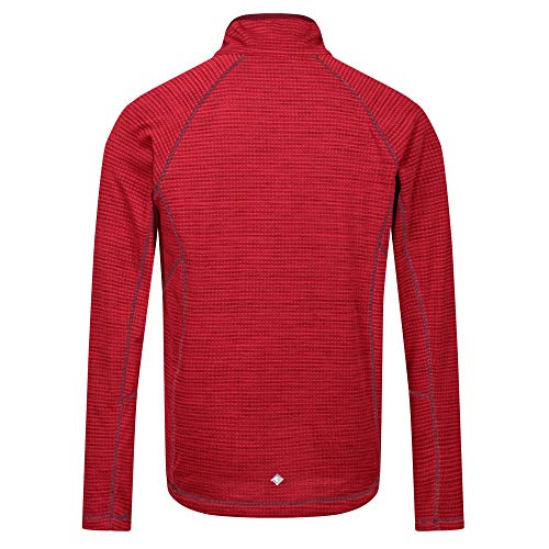 Regatta Yonder - Forro Polar con Cuello Protector, Apertura 1/2 Cremallera y Propiedad de Secado rápido, Camisetas Polos/Chaquetas para Hombre, True Red, FR: 3XL (Talla Fabricante: XXXL)