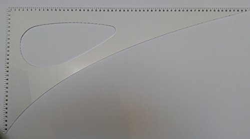 Regla de costura. Cartabón sastre 60 * 30 cm. Con curva - Regla de patronaje (sastrería y modistería)