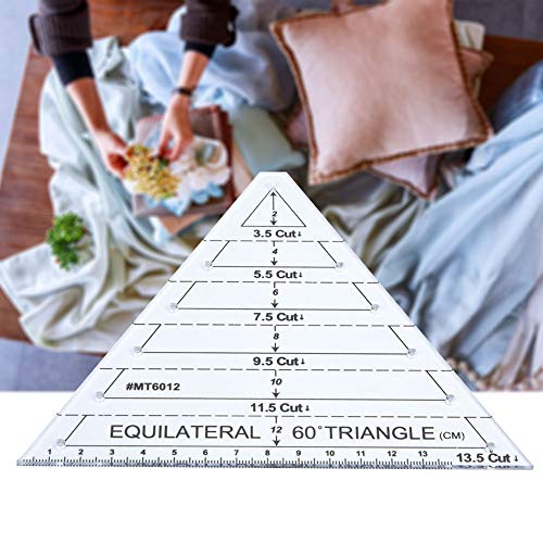 Regla de costura original del remiendo de la transparencia del triángulo equilátero de 60 grados regla de costura