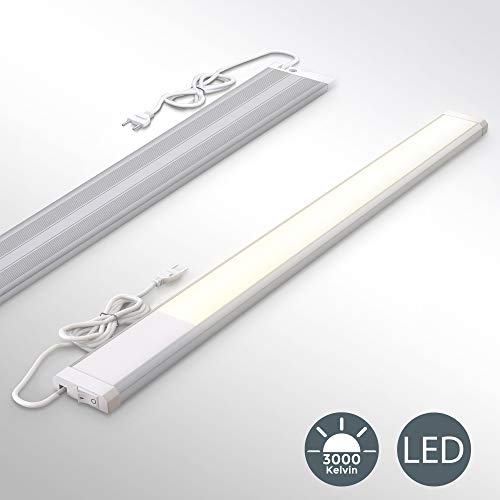 Regleta led 10W I Ecológico I Montaje fácil I blanca cálida 3000K 1100lm I carcasa de aluminio duradera I Iluminación bajo mueble, Tubo fluorescente, Luz Mueble Cocina