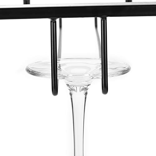 Rehomy - Soporte para copas de vino y soporte para vasos, metal de hierro para gabinete de vino, cocina, comedor, barra de vaso, estante para colgar