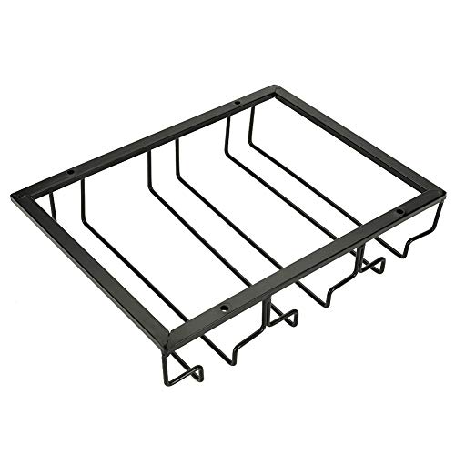 Rehomy - Soporte para copas de vino y soporte para vasos, metal de hierro para gabinete de vino, cocina, comedor, barra de vaso, estante para colgar