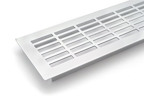 Rejilla de ventilacion para cocina en aluminio superficie de trabajo 480x80mm