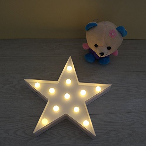 REKYO Carpa De Luz Nocturna, Lindas Lámparas LED De Pared, Sala Luz Decorativa De La Sala De Navidad Decorativos Mesa Lámpara Ánimo Luces Lámpara Infantil (Estrellas)