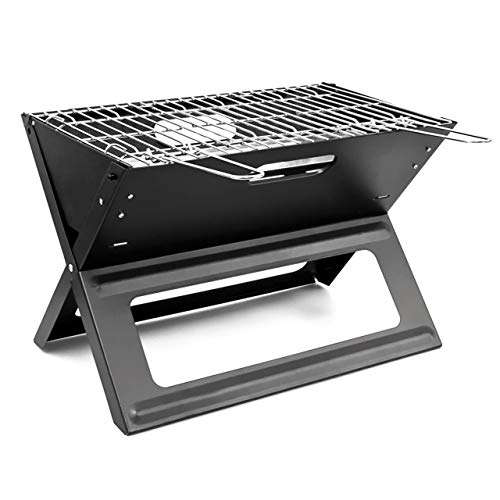 Relaxdays Grill Plegable 10017881-Grill, Negro, 45.5x30x30.5 cm