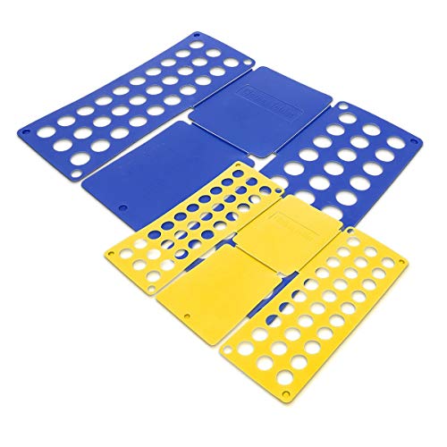 Relaxdays Juego de Tablas para Doblar la Ropa, Amarillo y Azul, 70x59x0.2 cm, 2 Unidades