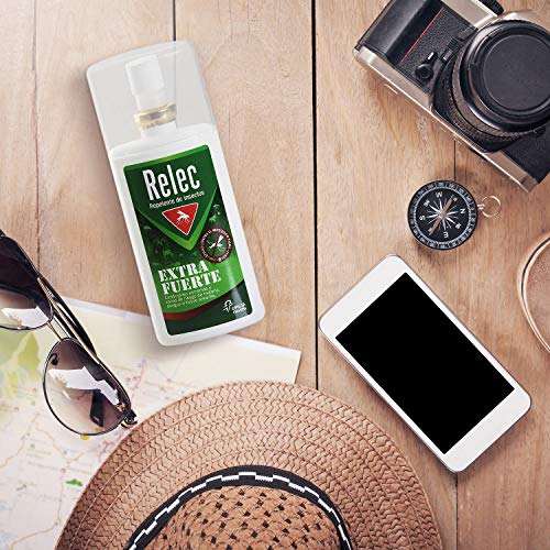 Relec Extra Fuerte Spray Antimosquitos | Repelente de Mosquitos Eficaz contra el mosquito tigre | Desarrollado para evitar las picaduras de mosquitos en severas condiciones climáticas | 75ml