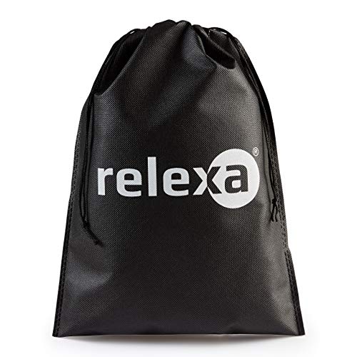 relexa® Fascia Set Mini, Kit de Entrenamiento Completo del Cuerpo de 3 Piezas, con Rodillo de Masaje, Bola Doble e Individual de Auto-Masaje, Contiene un eBook, (Gris)