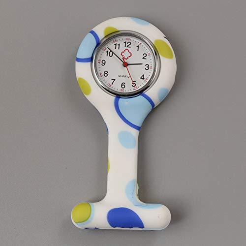 Reloj de Enfermera con Broche de Silicona, con Pinza/Clip, diseño de Control de infecciones, folleto médico, el Doctor de Enfermeras Paramedic, Color Aleatorio, Tamaño Libre